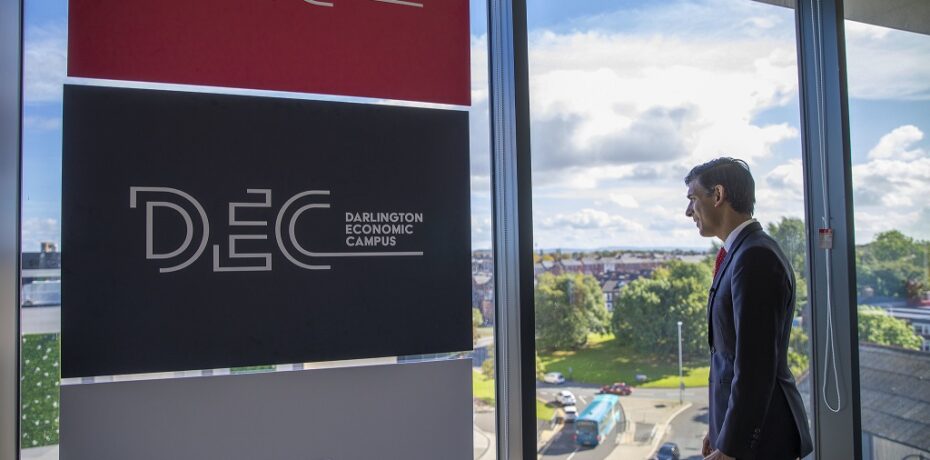 Darlington Economic Campus with Rishi Sunak, HM Treasury, c HM Treasury via CC BY NC ND . bit.ly SLASH heHCq